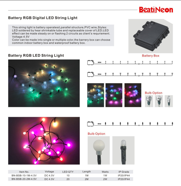 Battery RGB LED String Light